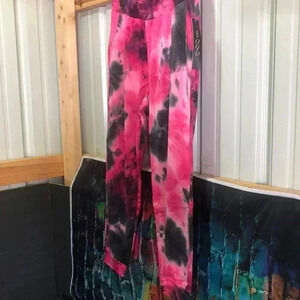 VOGO pants with pockets Fuchia and black tie dye size Medium